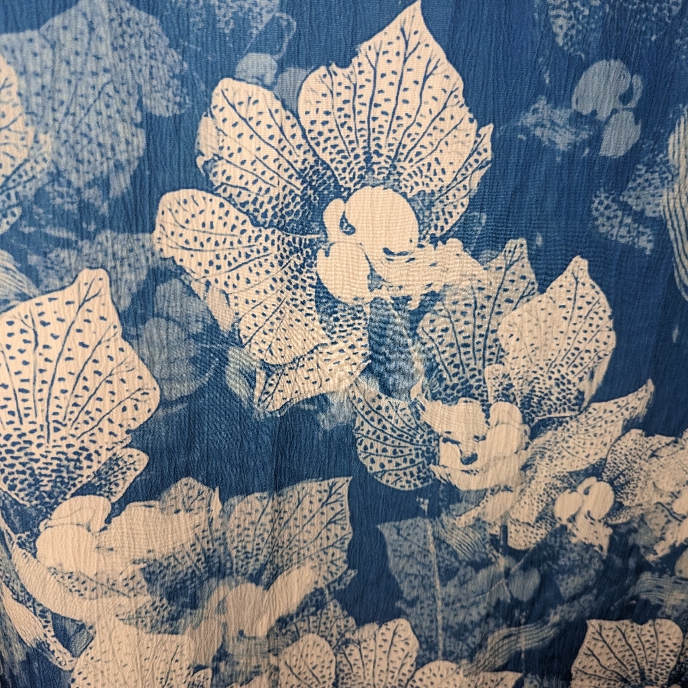 Linen shift dress with floral print - Picture 2 of 7
